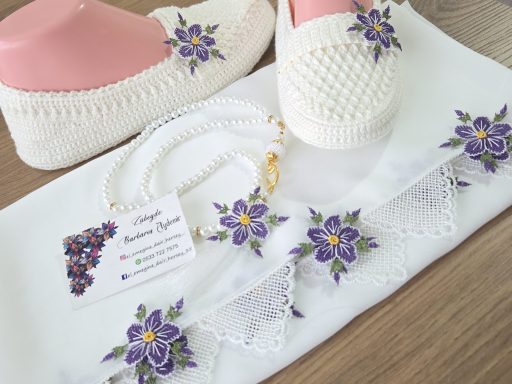 mürdüm çiçekli, beyaz, 3'lü set
