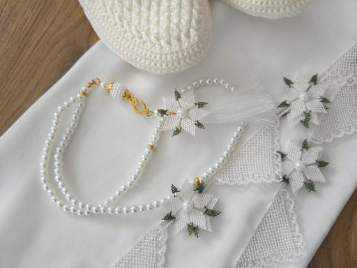 beyaz sivri çiçekli, beyaz, 3'lü set
