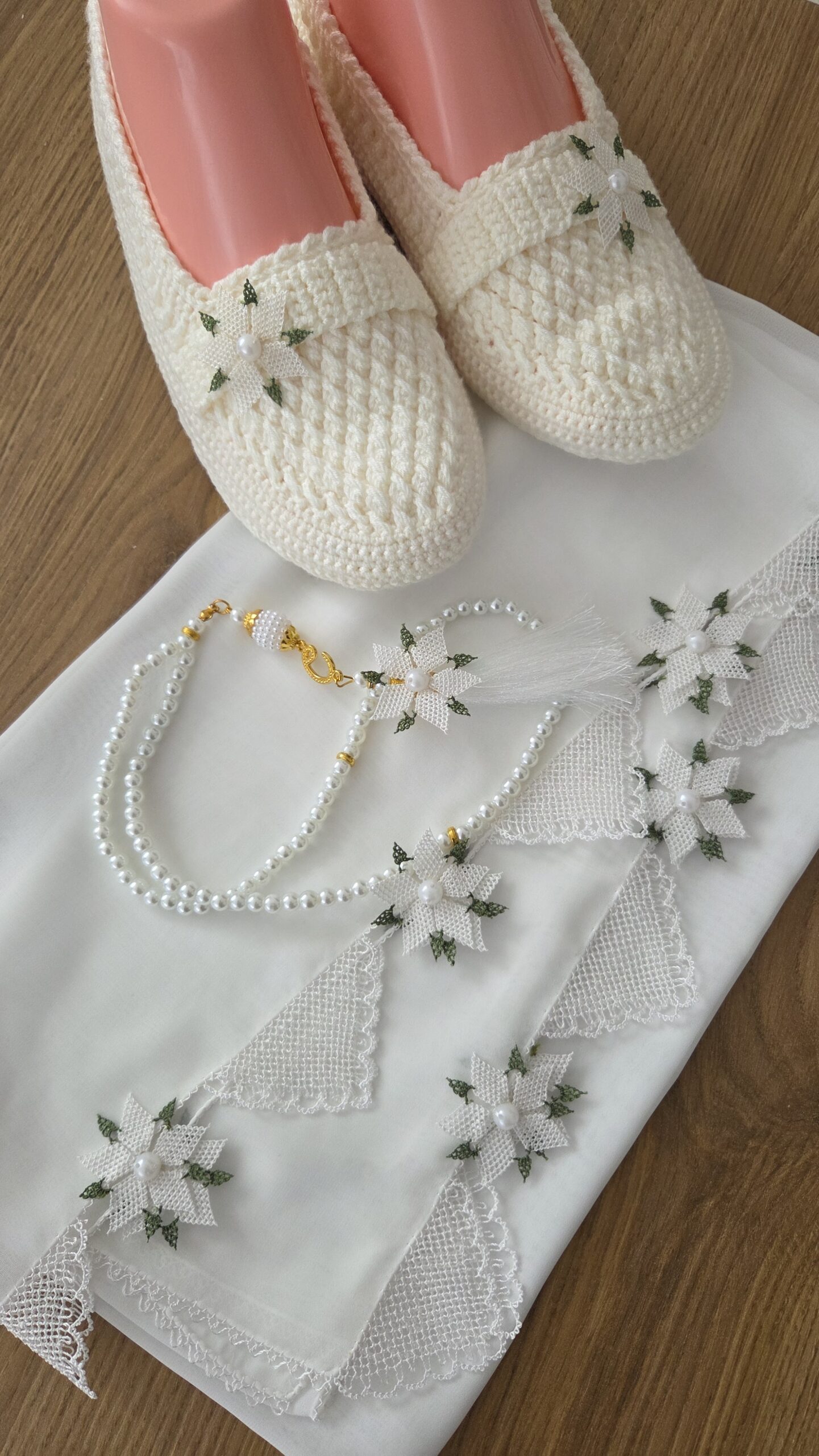 beyaz sivri çiçekli, beyaz, 3'lü set