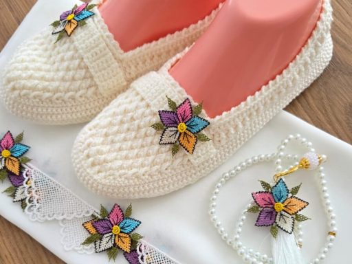renkli çiçekli, beyaz, 3'lü set