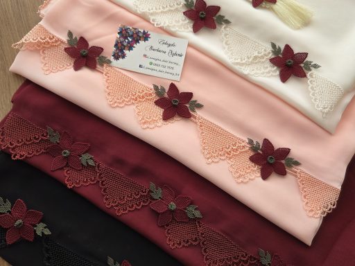 BORDO ÇİÇEKLİ, 2 Lİ SET