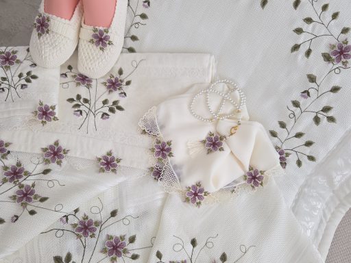 GÜLKURUSU ÇİÇEKLİ, 7 Lİ SECCADE SETİ